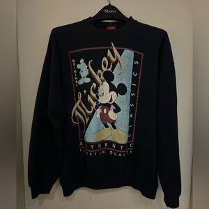 Vintage Disney Mickey Mouse Navy Crewneck Sweater